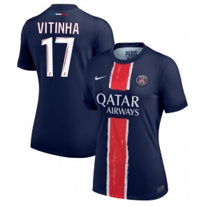 Billiga Paris Saint-Germain Vitinha #17 Hemmatröja Dam 2024-25 Kortärmad